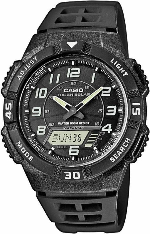 Orë dore unisex CASIO AQ-S800W-1BVEF, e zezë, me kuti