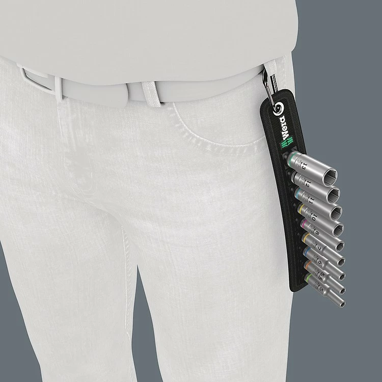 Set çelësa Wera 05004525001, 1/4", 9 copa, metric, 50 mm