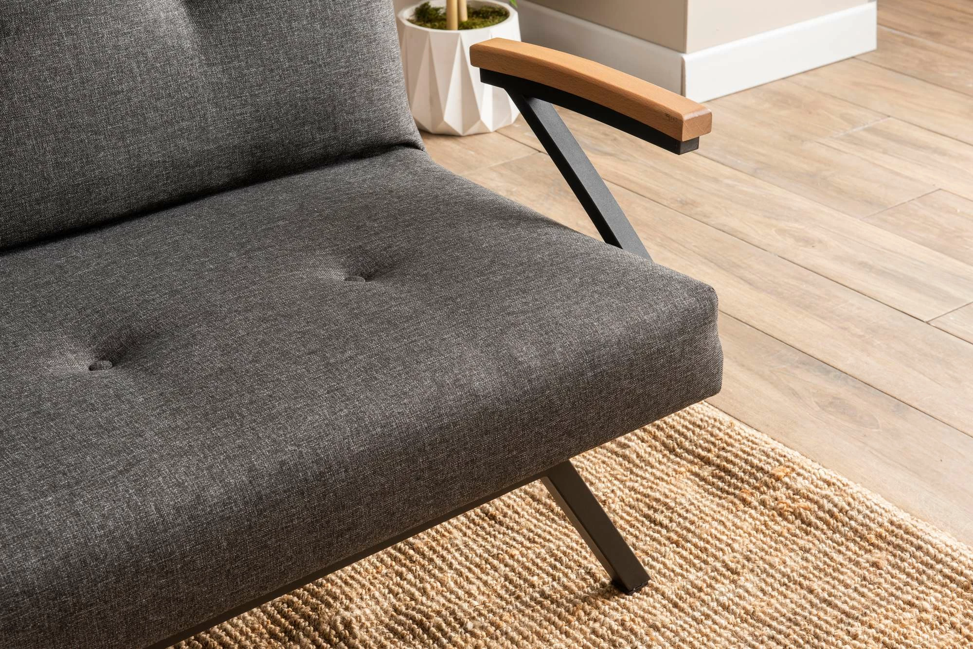 Divan-krevat 3 vende, Atelier del Sofa, Zven, ngjyrë gri e errët