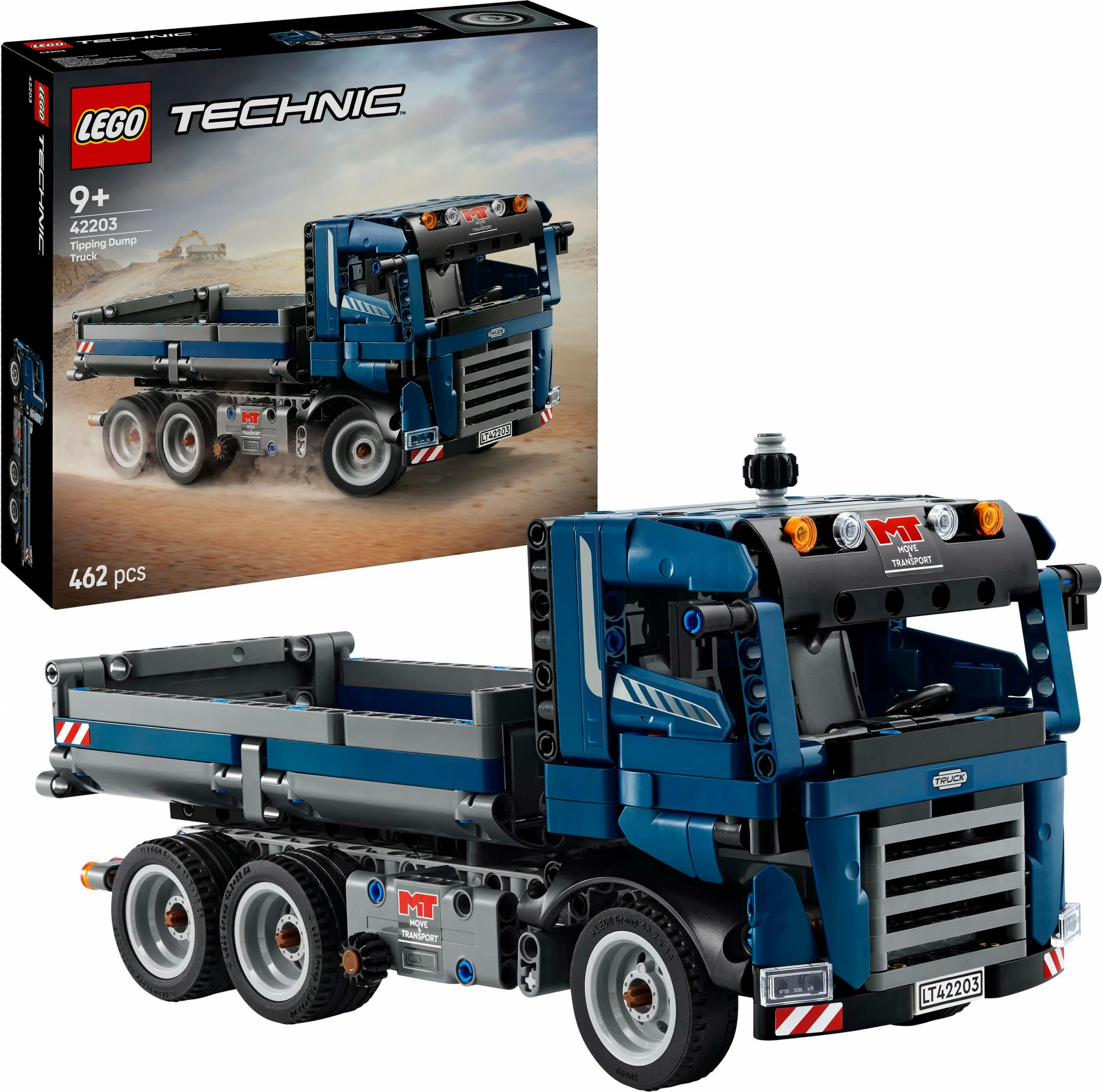 Set ndërtimi LEGO Technic Tipping Dump Truck, 462 pjesë, shumëngjyrësh