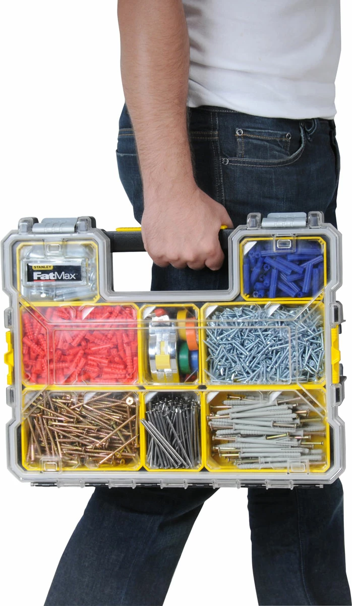Organizator për kuti veglash FatMax Stanley 1-97-518 44.6×11.6×35.7 cm, verdhë/transparent