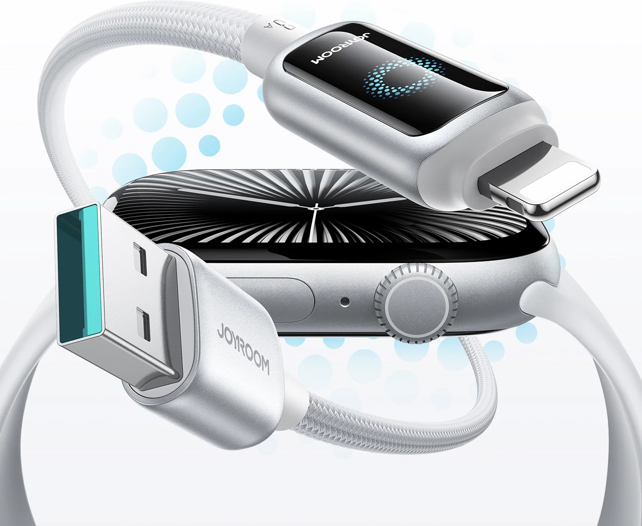 Kabllo USB-A në Lightning, Joyroom S-A55 StarFlight, 1.2 m 3A, e bardhë