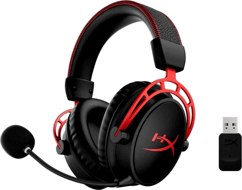 Kufje gaming me mikrofon, HyperX 4P5D4AA, pa tela me USB dongle, e zezë