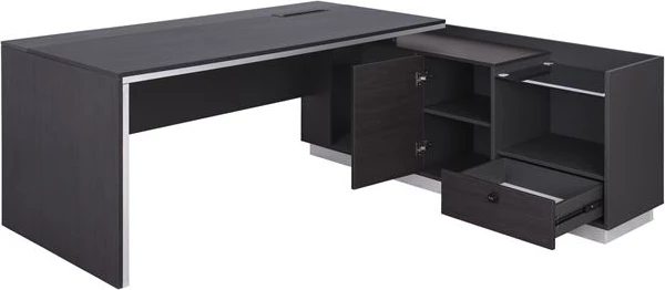 Tavolinë profesionale për zyre, kënd i djathtë, ngjyrë trëndafili, FH2086R, 180x170x76 cm