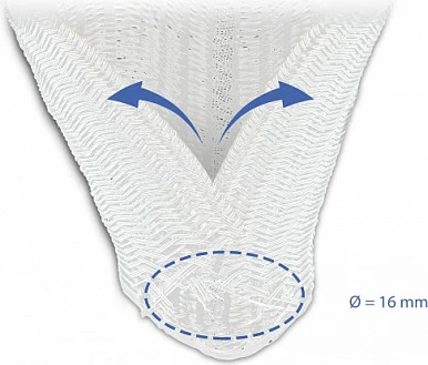 Mëngë e thurur për kabllo DeLOCK, vetë-mbyllëse, 5 m x 16 mm, poliester, e bardhë