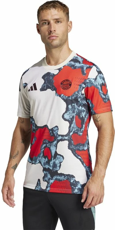 Maicë për meshkuj adidas, bardhë-kuqe