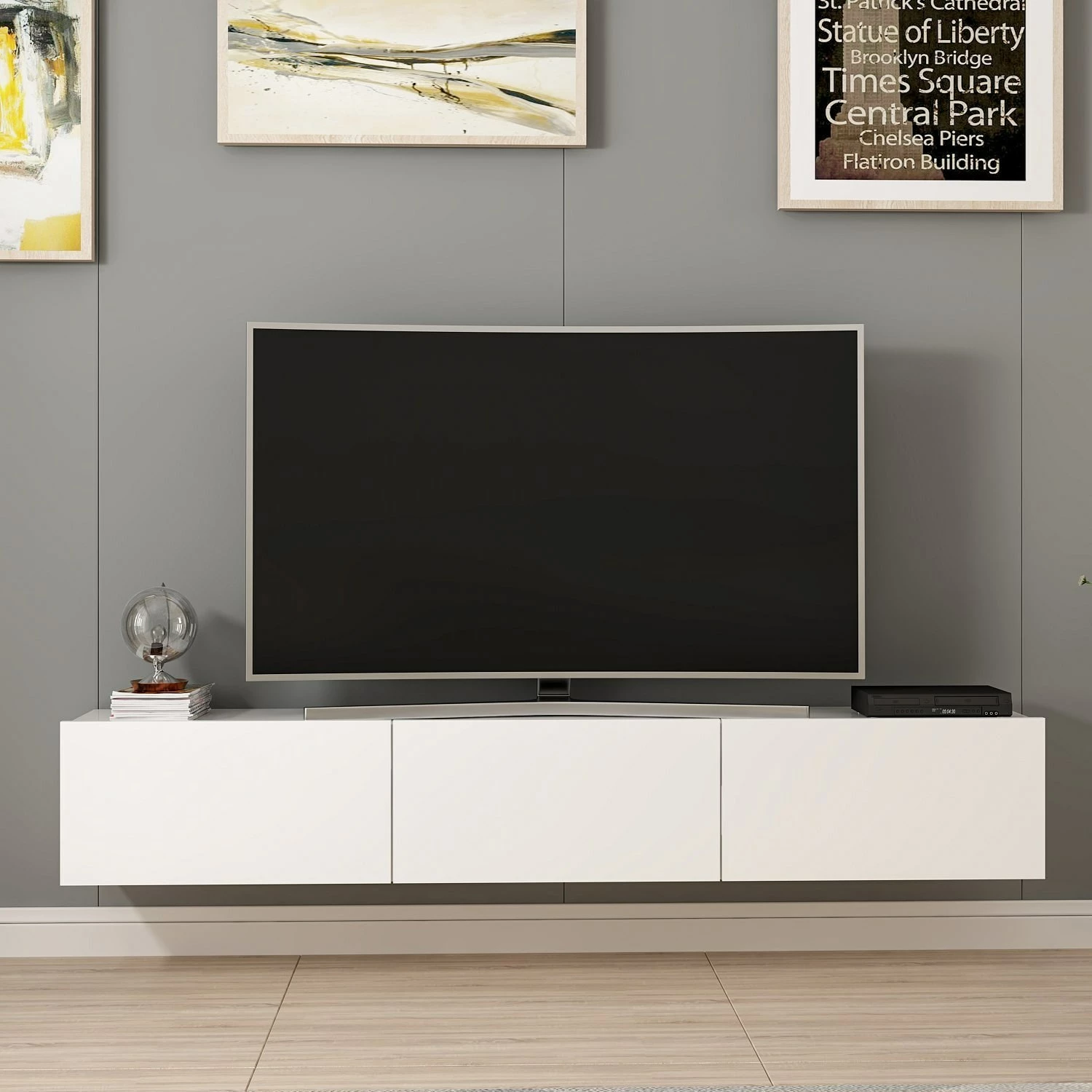Njësi TV Rigel, ngjyrë e bardhë, Skye Decor