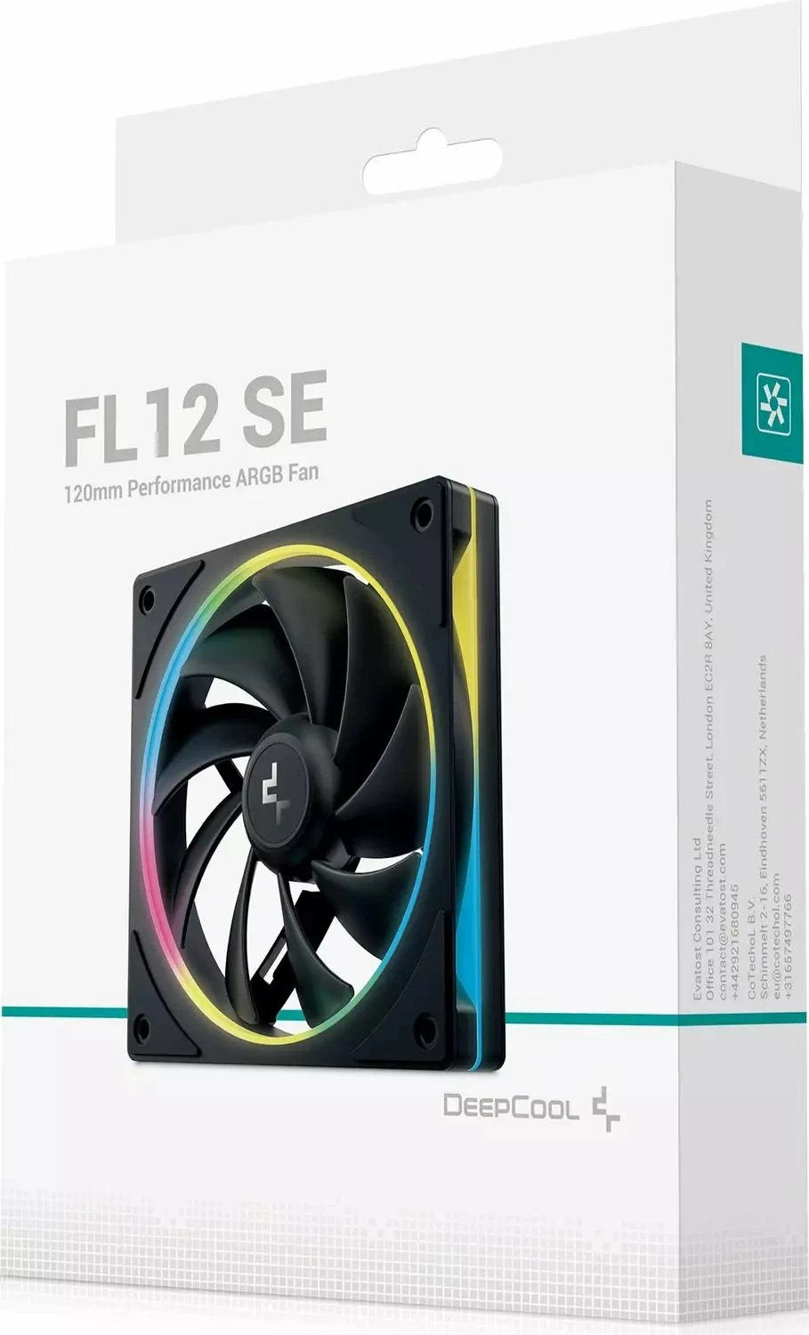Ventilator kasë PC Deepcool FL12 SE (R-FL12SE-BKAPN1-G) 120mm ARGB PWM 4-pin, i zi, 1 copë