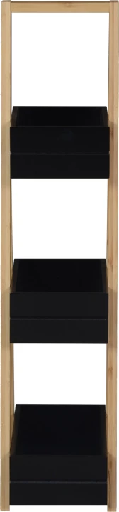 Raft dyshemeje Tercy, bambu, ngjyrë natyrale e zi, 30x18x80cm