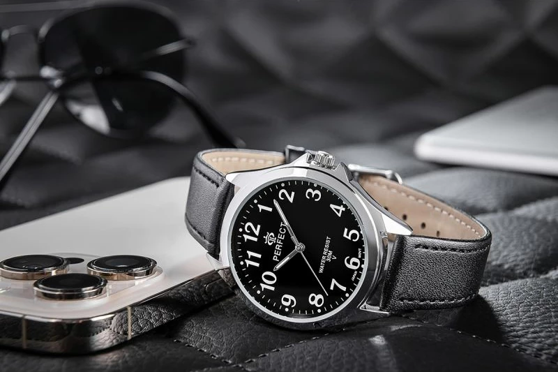 Orë dore meshkuj PERFECT GXB412-05, e zezë