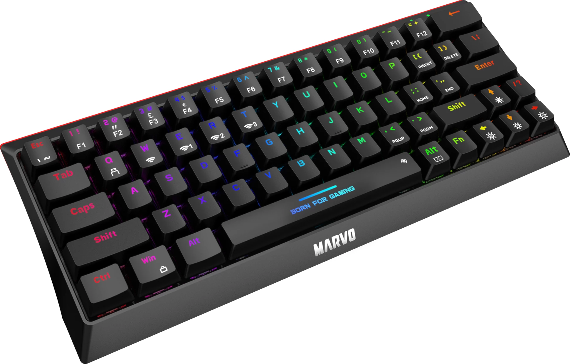 Tastierë mekanike wireless Marvo KG962W 60% RGB, e zezë