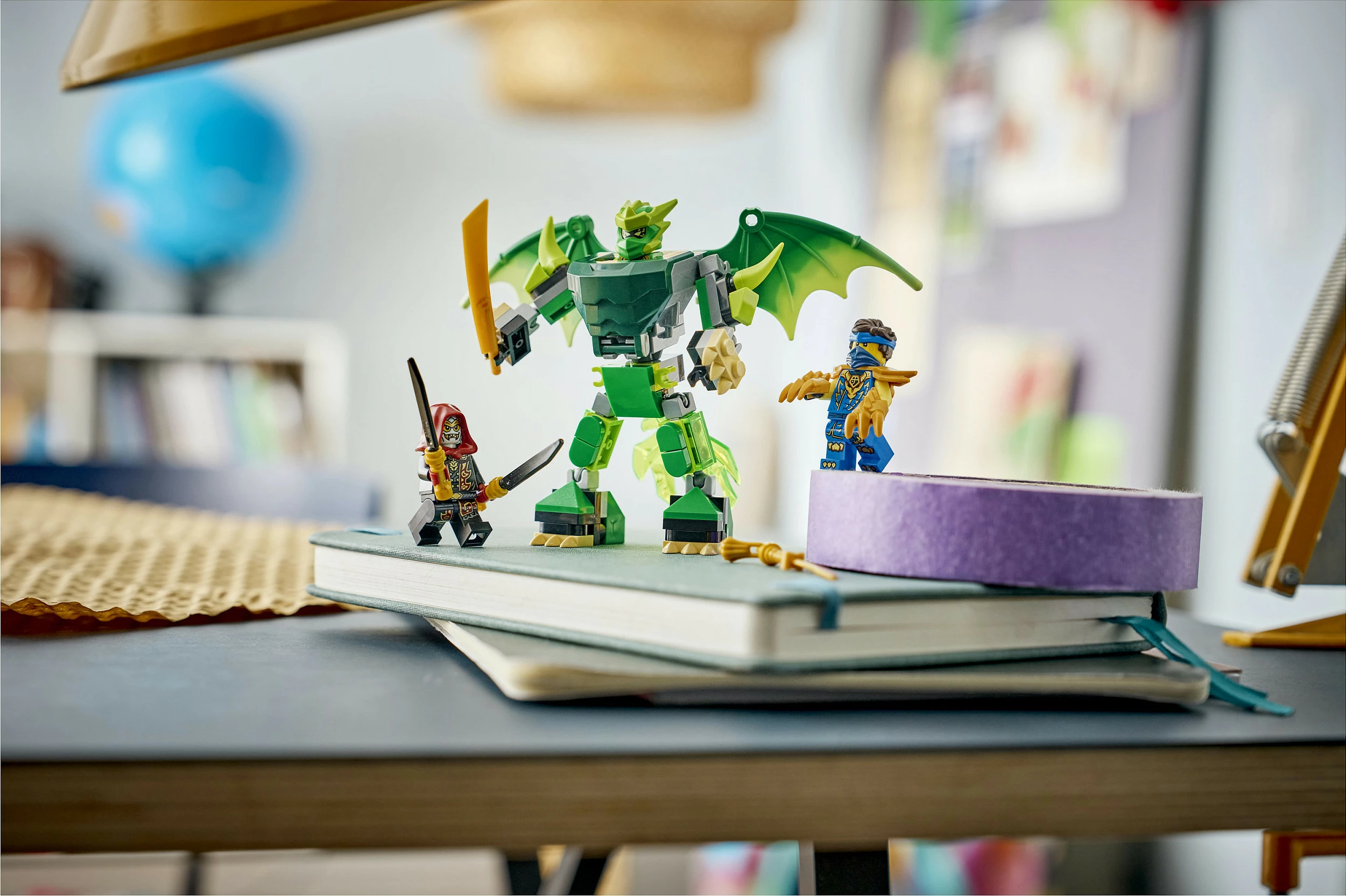 Set ndërtimi LEGO NINJAGO 71862 Lloyd's Dragon Mech Battle Pack, 81 copë, shumëngjyrësh