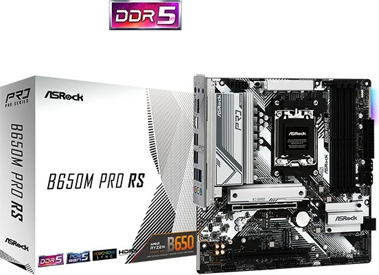 Pllakë amë ASRock B650M PRO RS, Socket AM5, DDR5, mATX