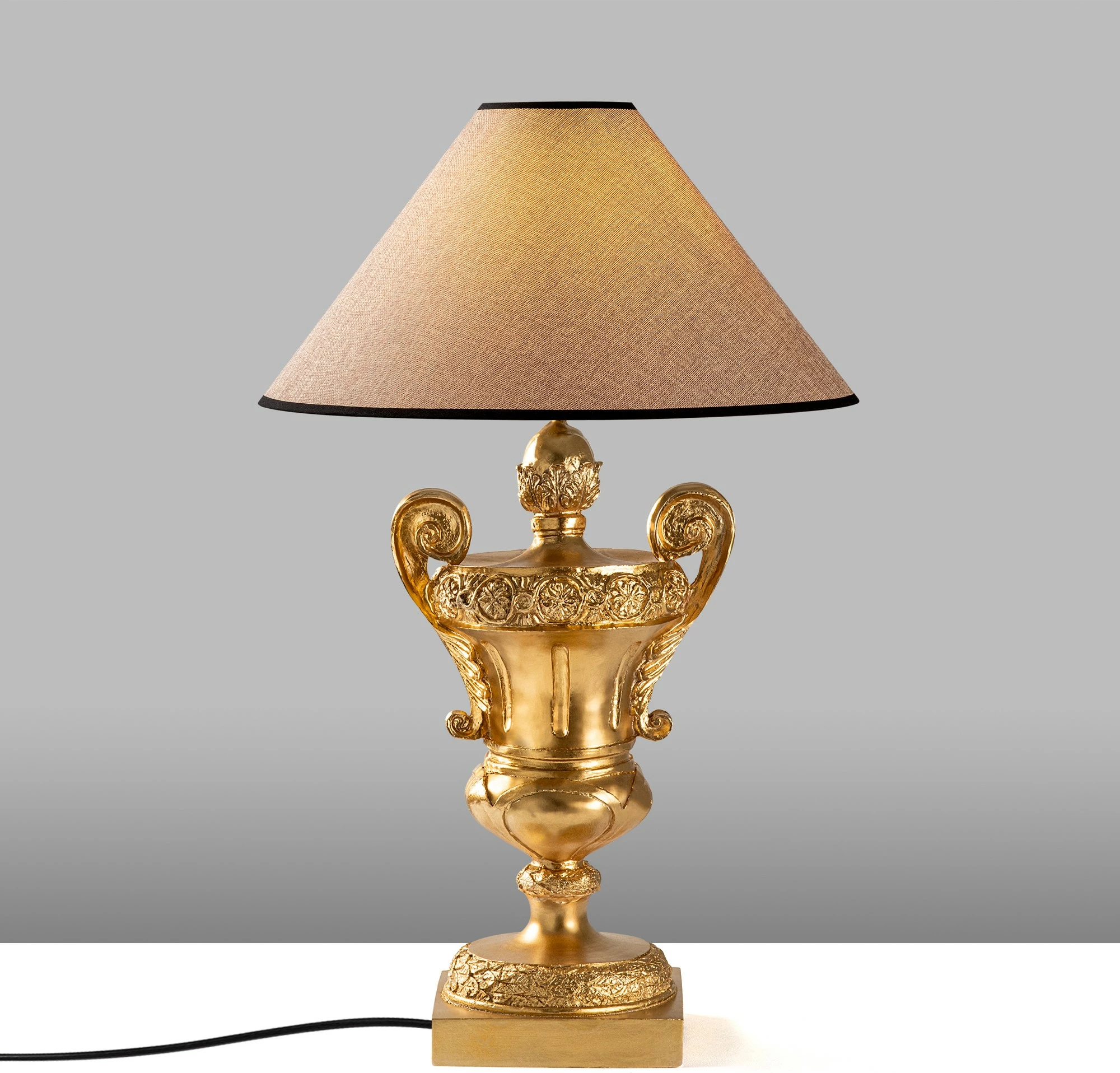 Llambë tavoline Opviq, ELEGANZE-5334, ngjyrë ari dhe kafe e çelët