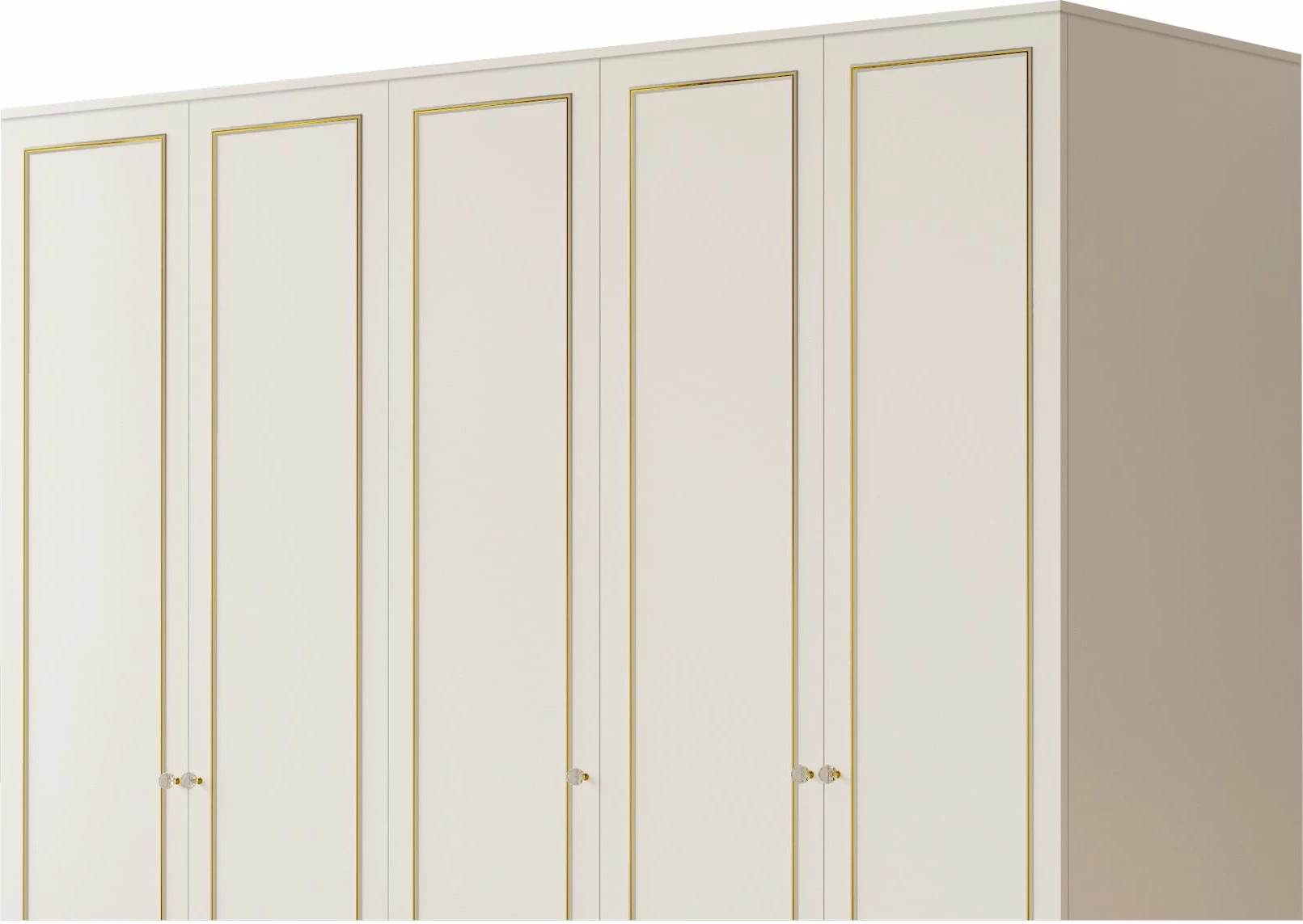Dollap garderobe Skye Decor, ngjyrë e bardhë mat, RB-082, 175x180x52cm