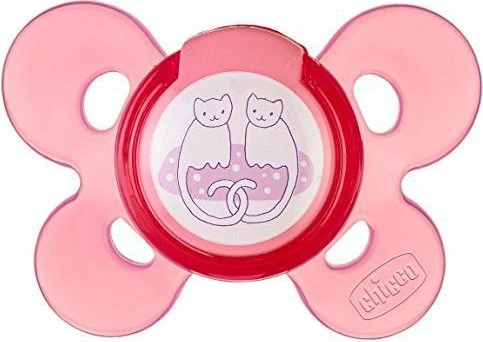 Biberon Chicco Physio Comfort 7491311 6-12m, silikon, rozë, 1 copë