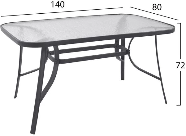 Set kopshti tavolinë & karrige FH5200.01, 5 pjesë, hiri