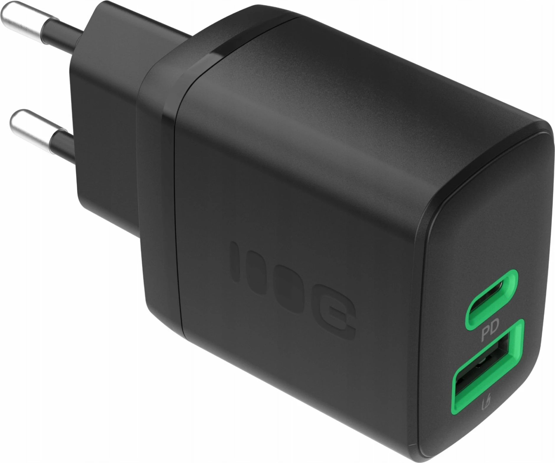 Karikues rrjeti Green Cell PowerSource Duo30 CHARB-GC-30AC-B 30W, 1x USB-A/1x USB-C, PD 3A, i zi