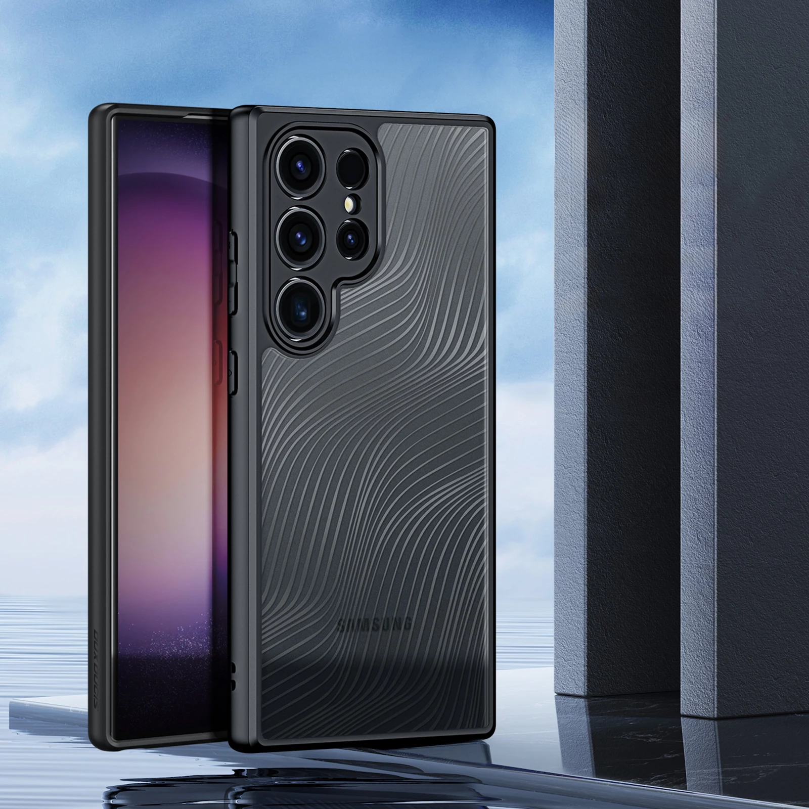 Mbështjellës Dux Ducis Aimo për Samsung Galaxy S24 Ultra, e zezë