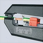 Mjet zhveshës kabllosh Knipex KP-1262180, automatik, me prerës, zi/kuqe
