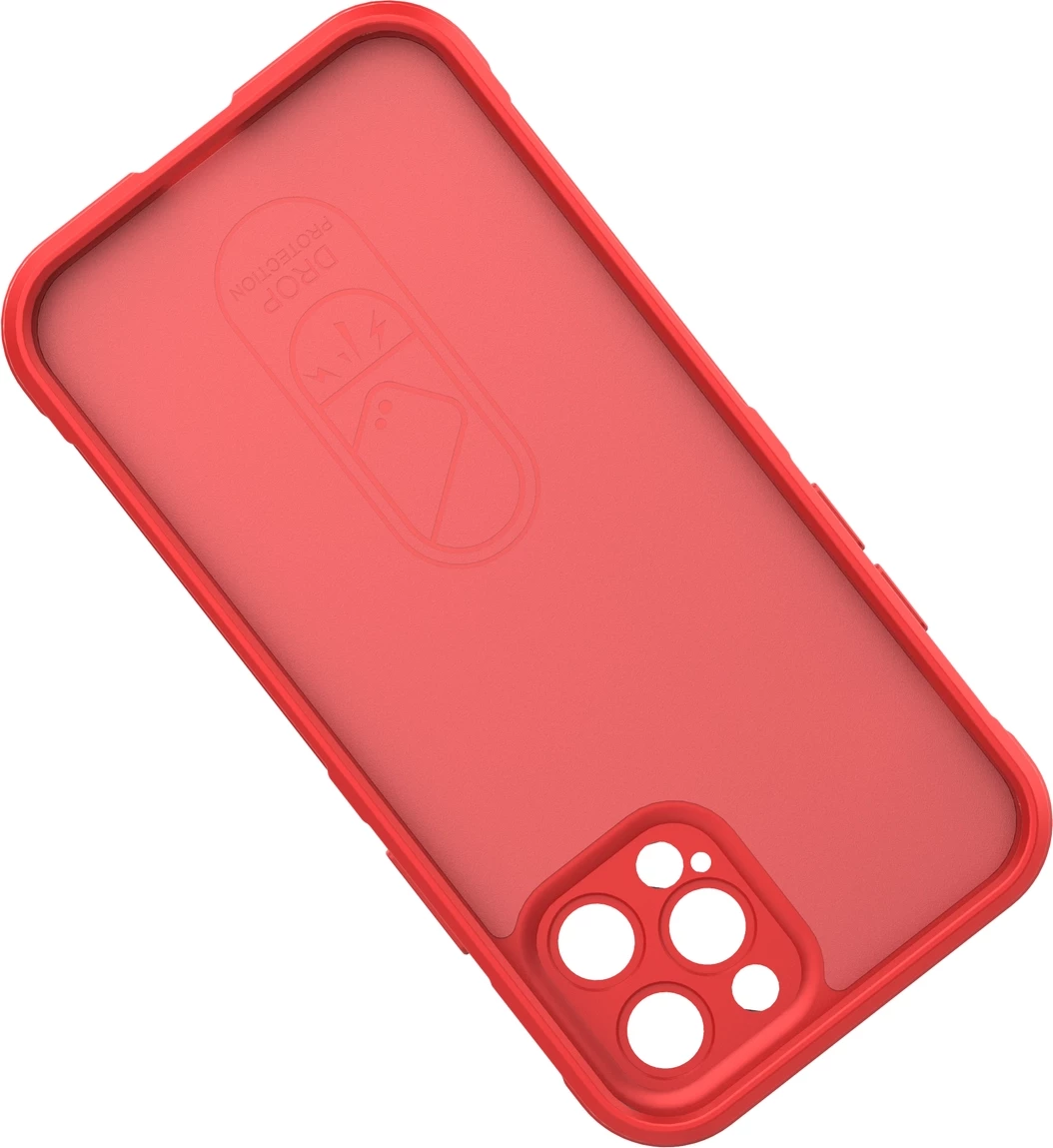 Mbështjellës Hurtel Magic Shield Case për iPhone 12 Pro, fleksibil, i blinduar, i kuq