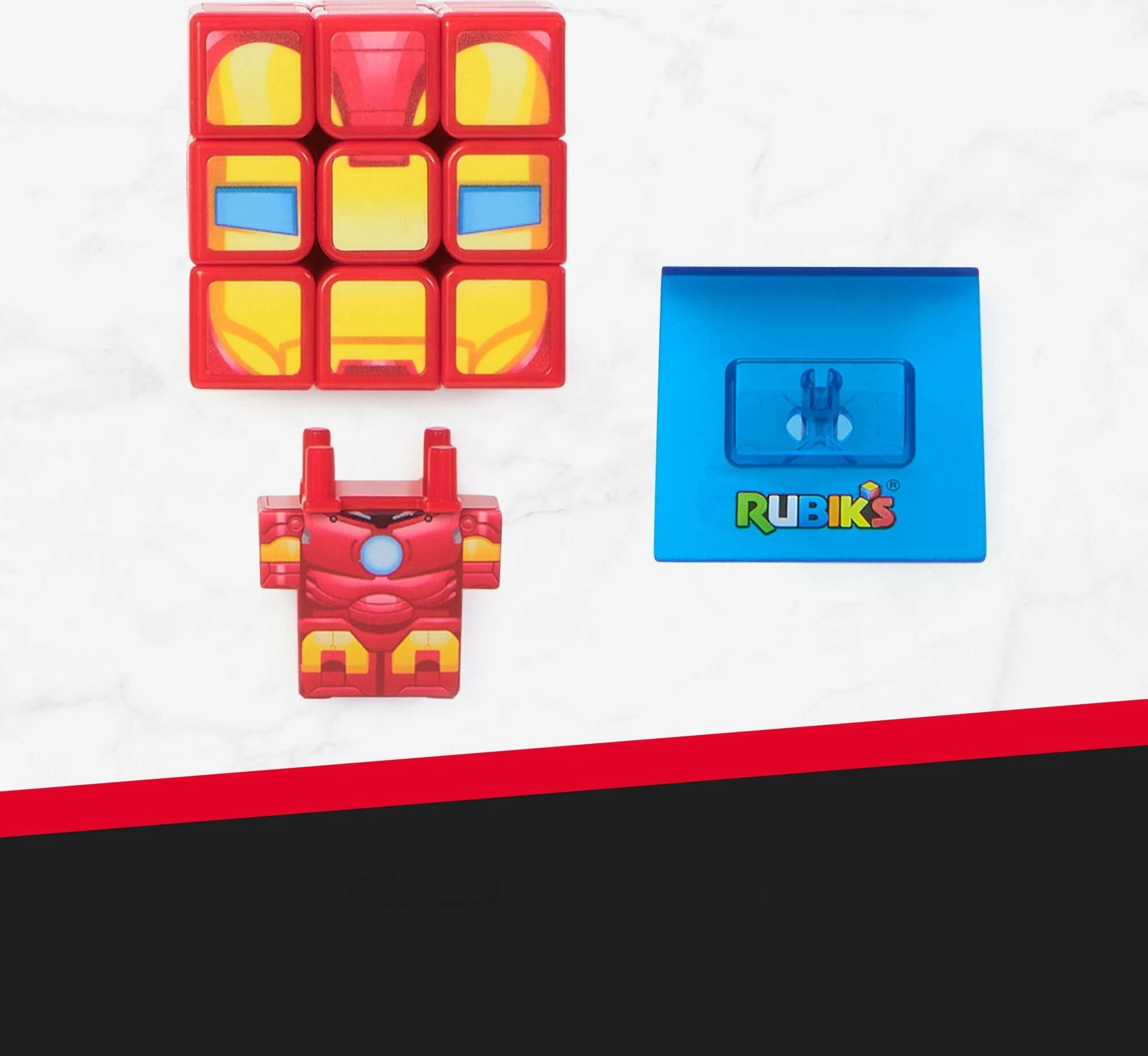 Kub Rubik's Rubik's Iron Man 3x3, set me bazë dhe trup figurine