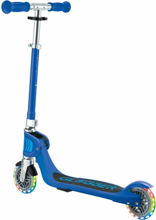 Trotinetë për fëmijë Globber FLOW Foldable Junior Lights, blu