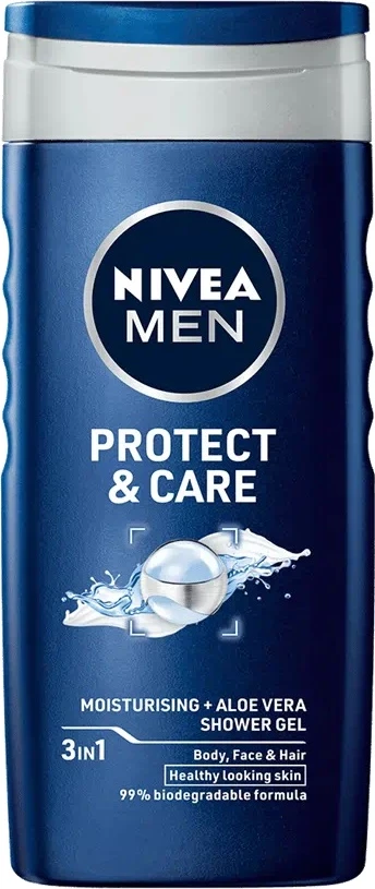 Xhel dushi për meshkuj Nivea Protect & Care 250ml