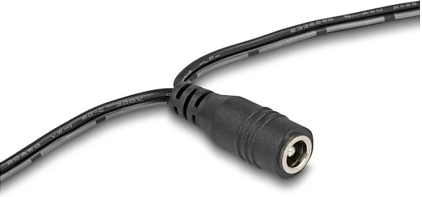 Kabllo ndarëse rryme DC DeLOCK 90173, 1 m, 1x DC mashkull në 4x DC femër, e zezë