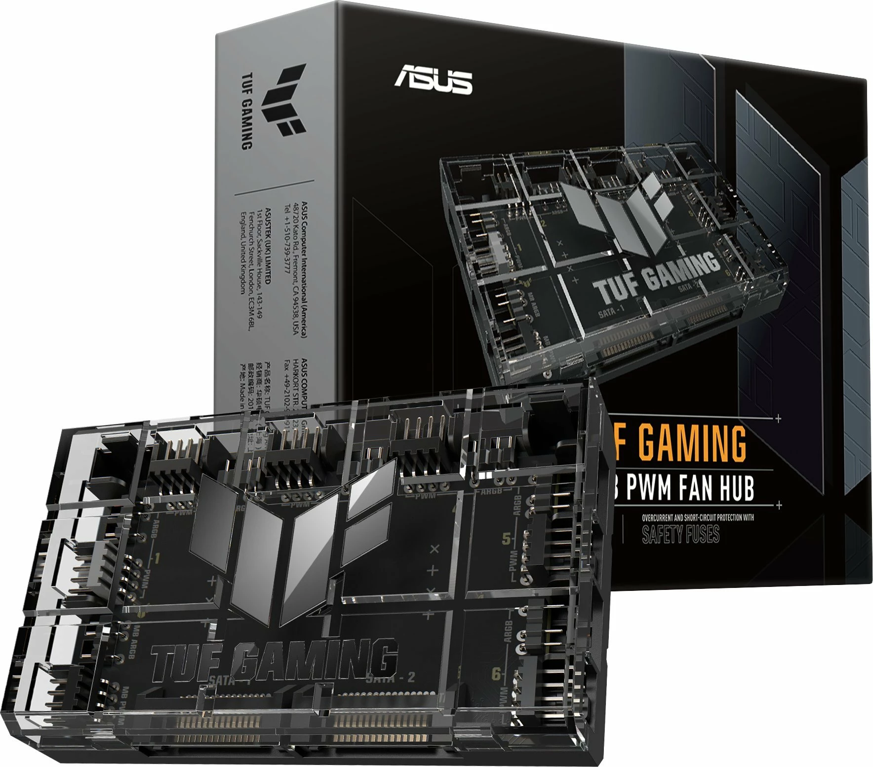 Kontroller ventilatorësh Asus TUF Gaming ARGB PWM Fan Hub, deri 6 ventilatorë