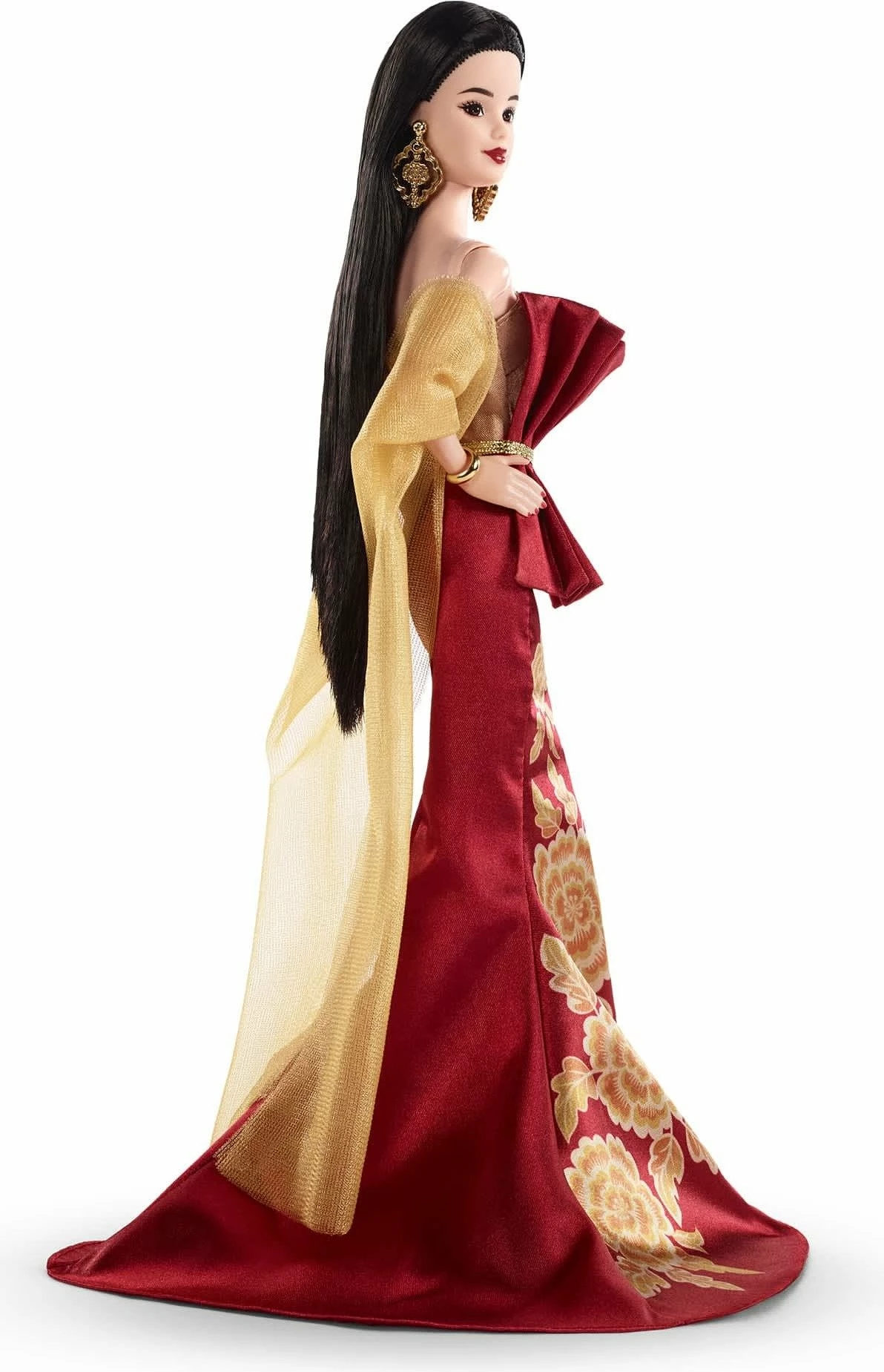 Kukull Barbie Mattel Signature Lunar New Year 2026 JJX83, koleksioniste, me stendë, e kuqe