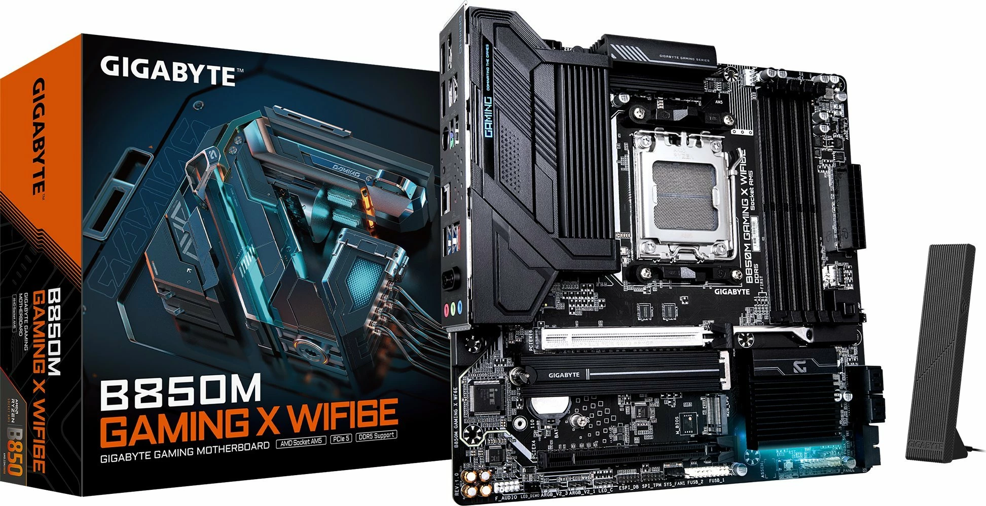 Pllakë amë Gigabyte B850M GAMING X WIFI6E, Micro-ATX, AM5, DDR5, WiFi 6E