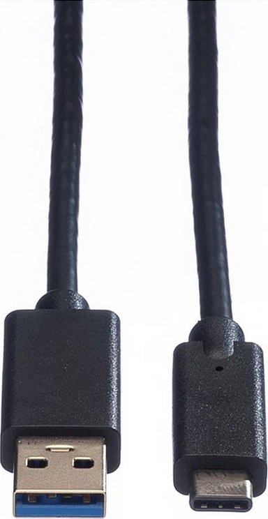 Kabllo USB ROLINE USB 3.2 Gen 1 A në C, 0.5 m, 5 Gbit/s, e zezë