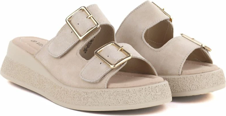 Sandale me platformë Vinceza 88045, bezhë