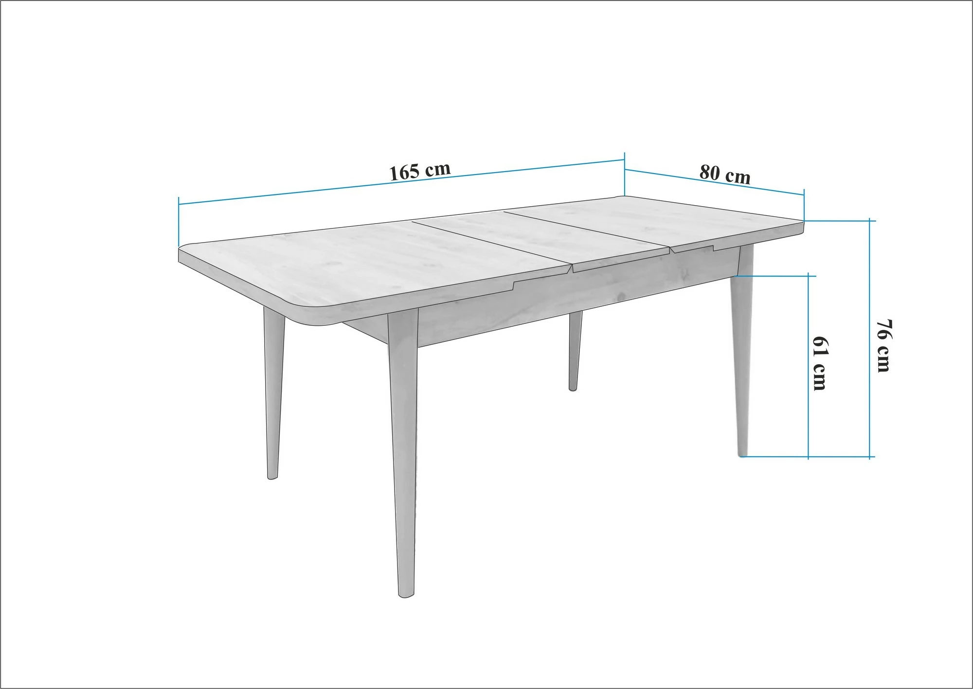 Set tavolinë me karrige dhe konsol, zgjatues, 6 pjesë, ngjyrë arrë dhe antracit, Vina 01 1053