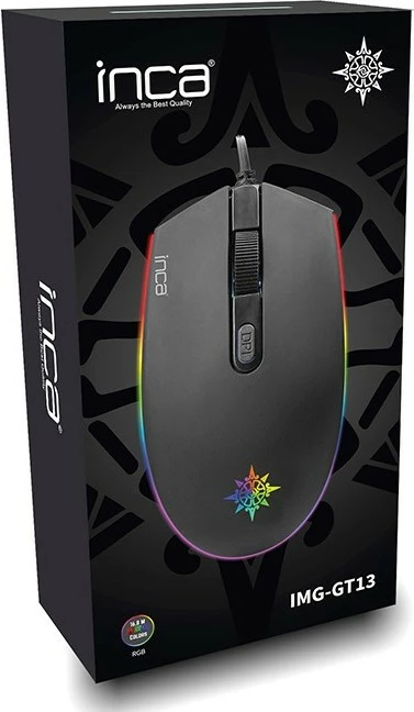 Maus gaming Inca IMG-GT13, 1200 DPI, RGB, 4 butona, USB, i zi