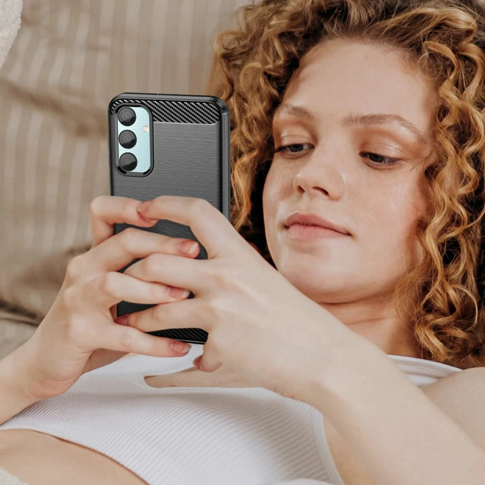 Mbështjellës Tech-Protect TPUCarbon për Samsung Galaxy M15 5G, i zi