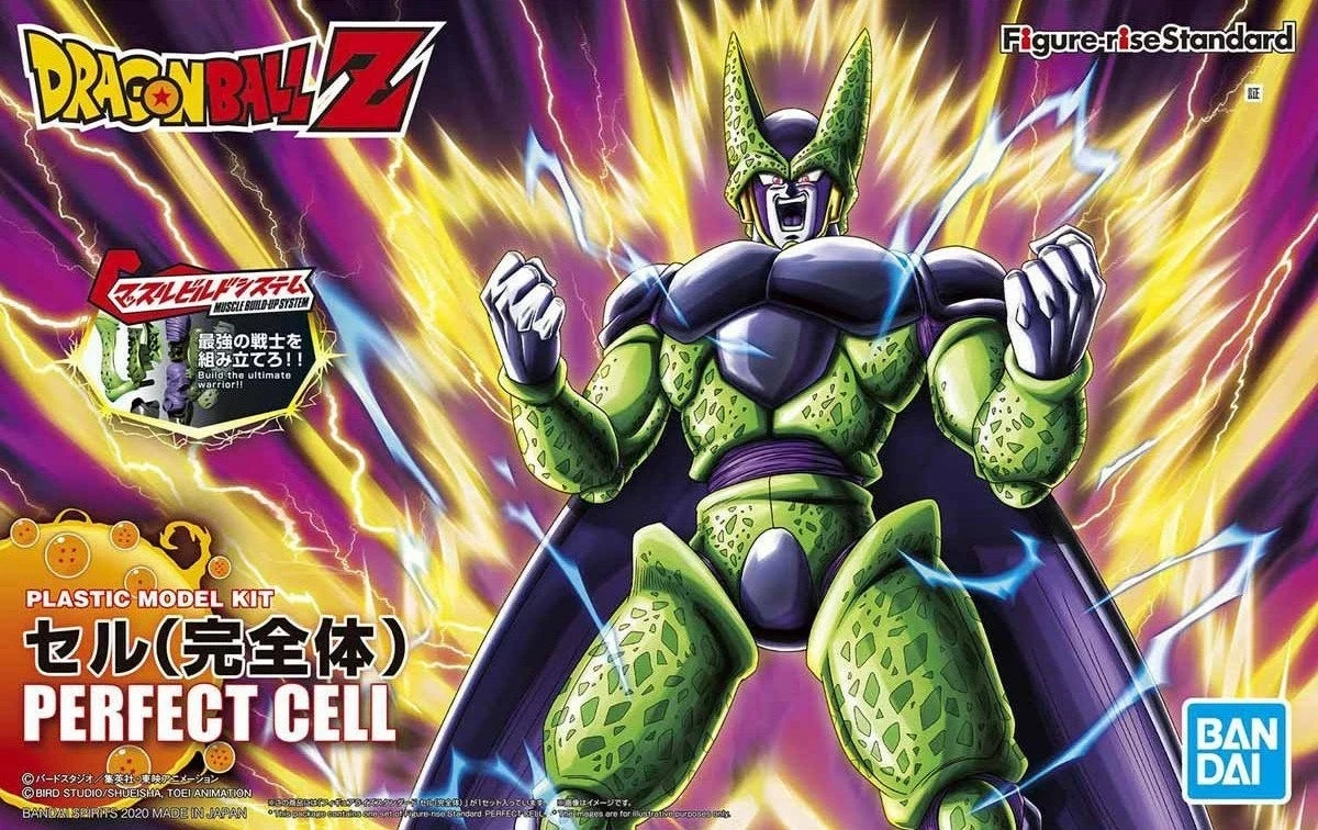 Model plastik Figure-rise Bandai Perfect Cell Dragon Ball Z, koleksion, jeshile/vjollcë