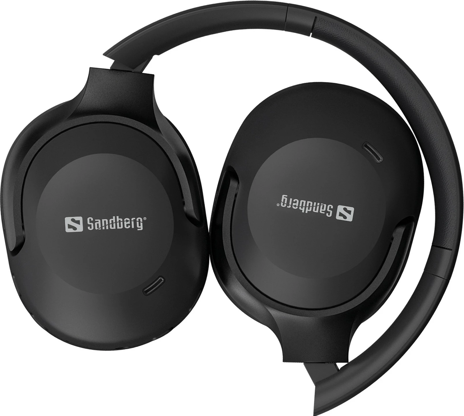 Kufje wireless Sandberg Travel Headset ANC+ENC, Bluetooth 6.0, deri 30h, të palosshme, të zeza