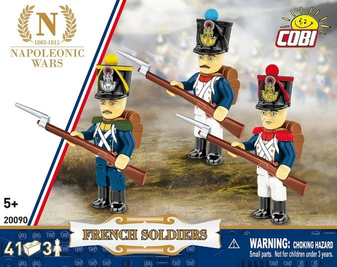 Set blloqe ndërtimi, Cobi, COBI-20090, 41 elemente, 3 figurina, Napoleonic Wars, plastikë