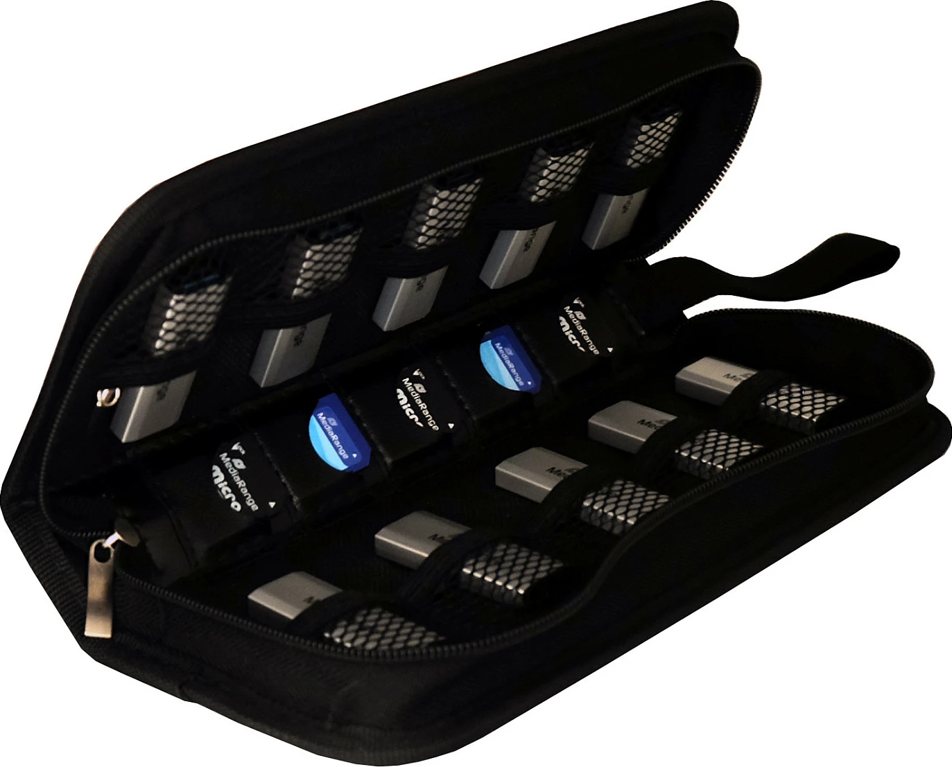 Kuti për karta SD MediaRange BOX99, për 5 SD/SDHC/SDXC, nylon, e zezë