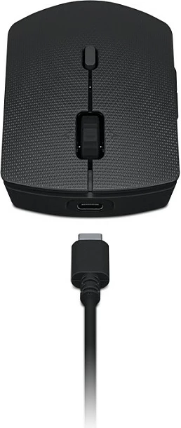 Set tastierë dhe maus Lenovo Professional Wireless Rechargeable Combo, layout gjerman, Bluetooth/RF, USB-C, i zi