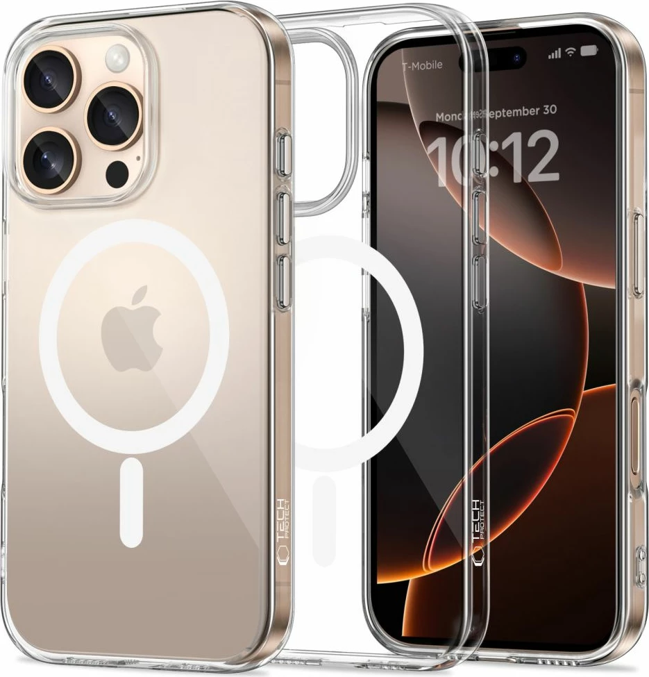 Mbështjellës Tech-Protect FlexAir MagSafe për iPhone 16 Pro Max, Transparent