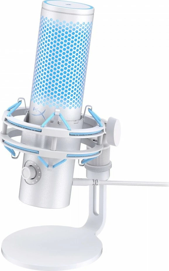 Mikrofon USB HyperX QuadCast 2 AN1D9AA, 24-bit/96 kHz, 4 polar pattern, USB-C, Frost (i bardhë)
