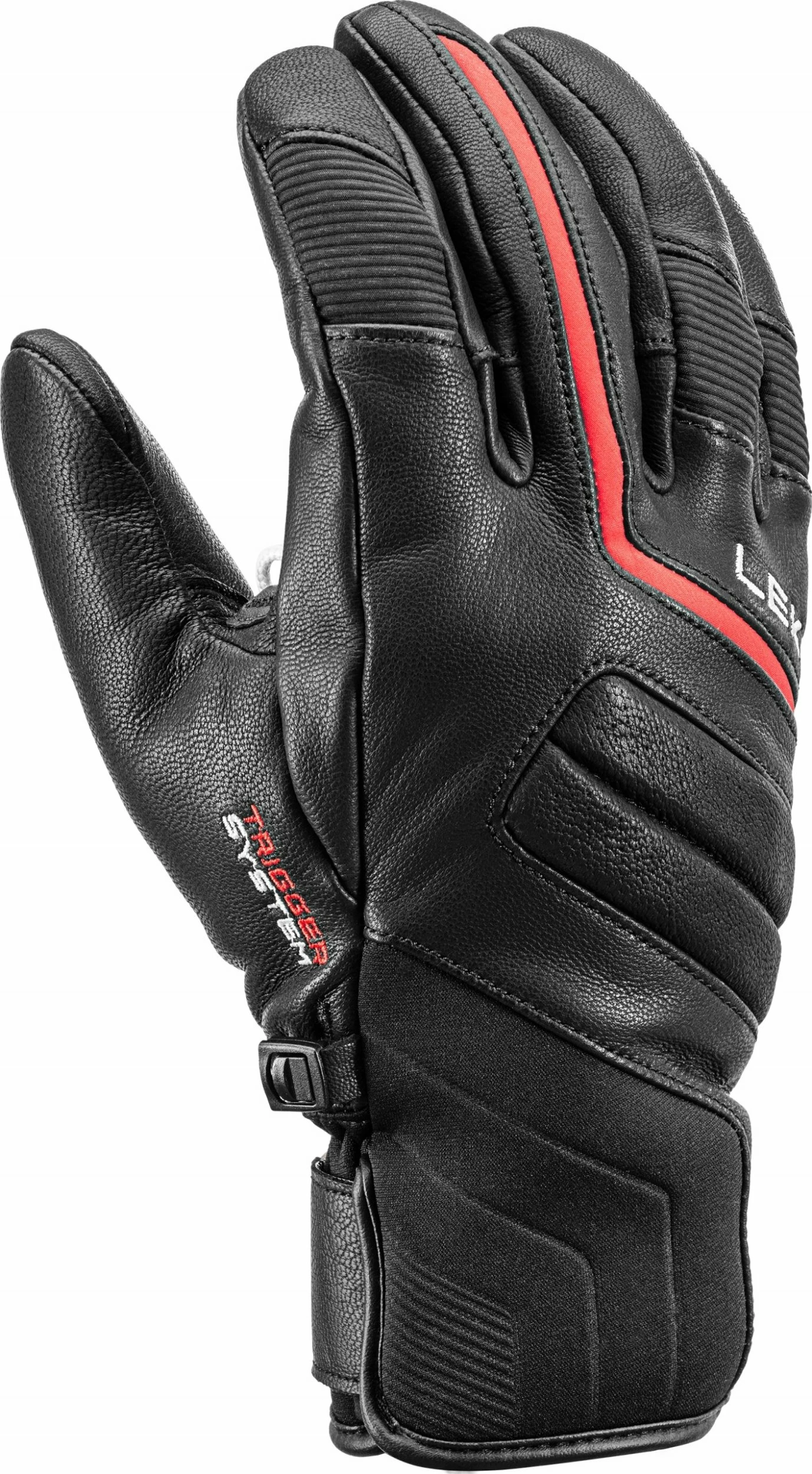 Doreza skijimi LEKI Phoenix 3D, nr. 9.5, unisex, të zeza/kuqe
