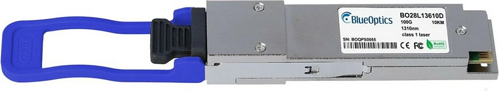 Modul transceiver fiber optik BlueOptics PAN-QSFP28-100GBASE-LR4, QSFP28, 100GBASE-LR4, 10km, LC, SMF, alumini