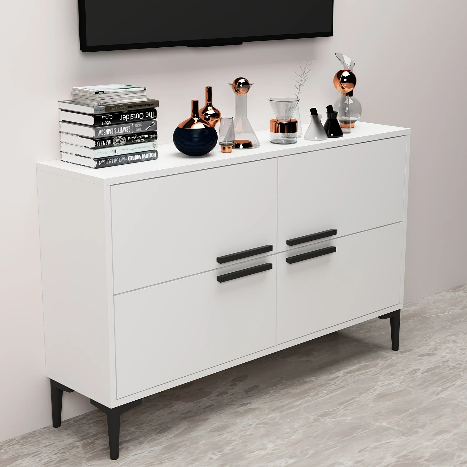 Komodë për TV Hanah Home, e bardhë