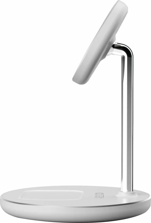 Karikues induktiv 2-në-1 Tech-Protect QI15W-A21 me MagSafe, 15W, për smartphone dhe kufje, Bardhë