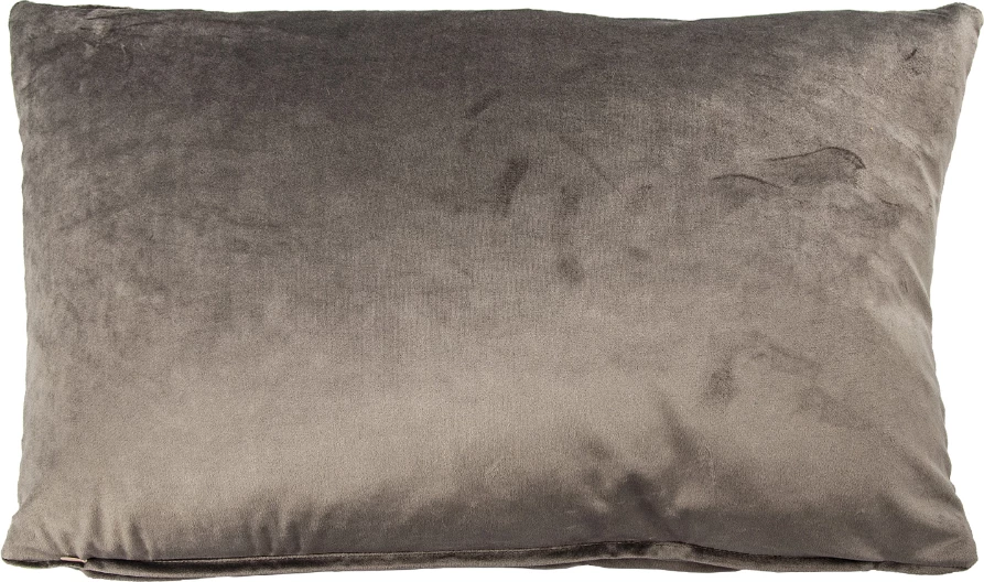 Jastëk dekorativ Plisse, kadife, ngjyrë kërpudhe, 40x60cm