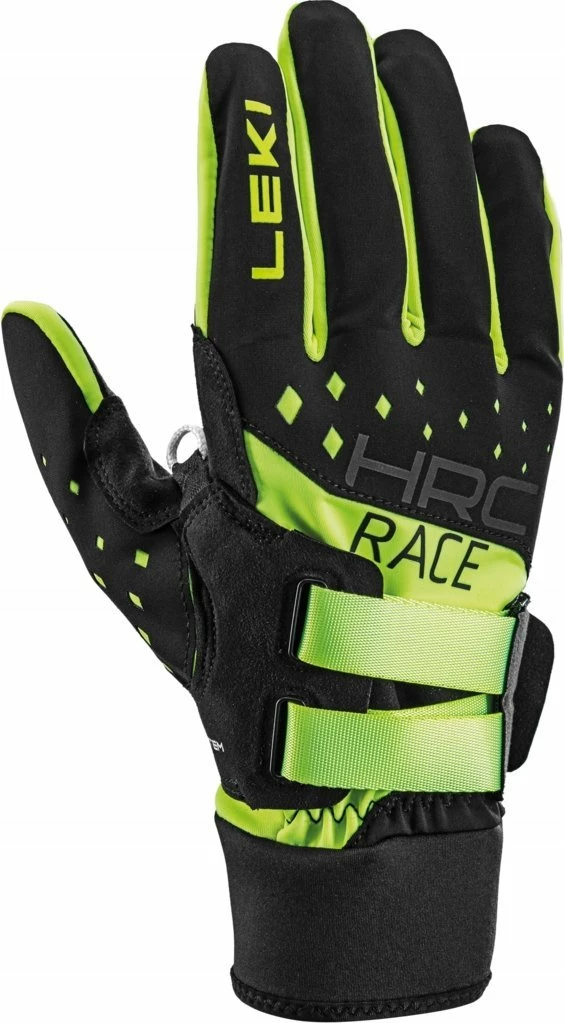 Doreza për ski Leki HRC Race Shark 8.5 verdhë-jeshile